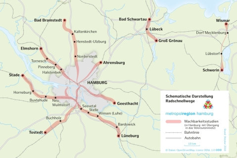 Radschnellnetz der Metropolregion